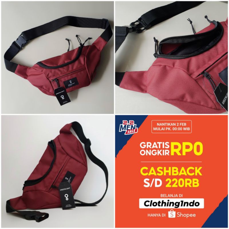 Tas Slempang Cowok 3Second Waistbag 3Second Salatiga