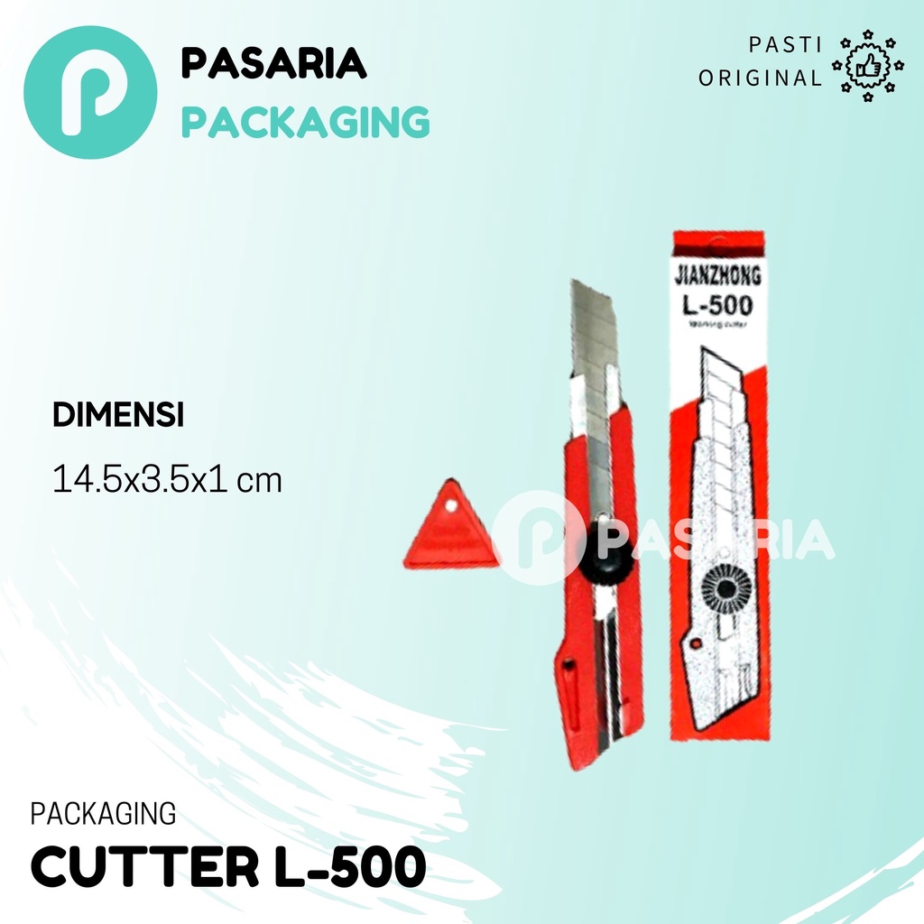 

CUTTER BESAR L500/Kater/Cuter/Alat Tulis/ATK/Pisau/Pemotong/15cm