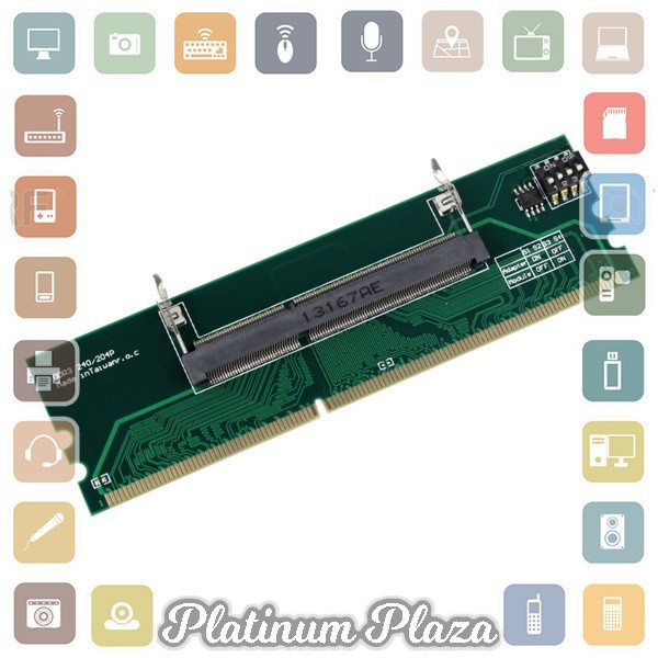 SODIMM DDR3 Laptop To DIM DDR3 Desktop RAM Adapter Converter`69EC5N-