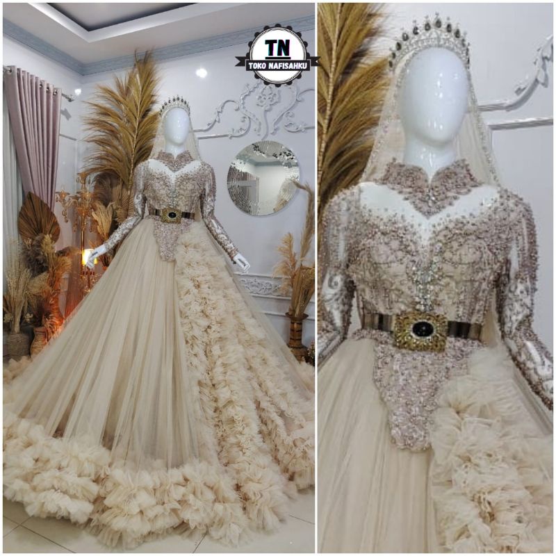 ballgown pengantin model awan mewah terbaru |baju pengantin kekinian | wedding dress