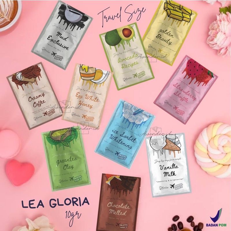 Masker Bubuk by LEA Gloria 10g Travel Size (Face Mask Lea) BPOM 10gram mini Masker Wajah