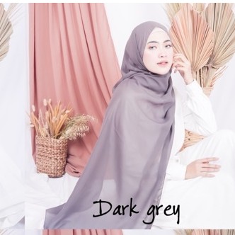 Bella Pashmina New  Fashion Muslim Pashmina Bella Double Hycon-Dark grey