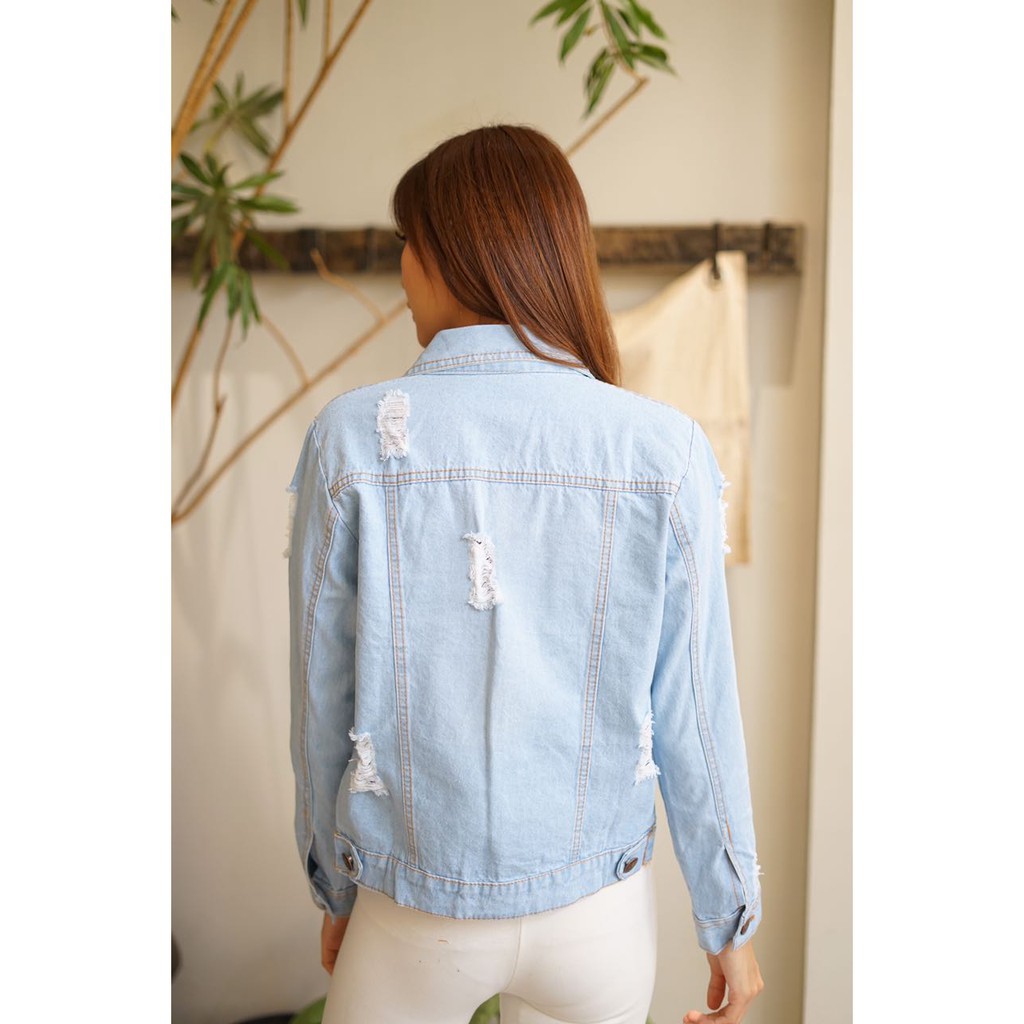 SALE!! VANILLESHOP - Jaket ripped jeans Ges