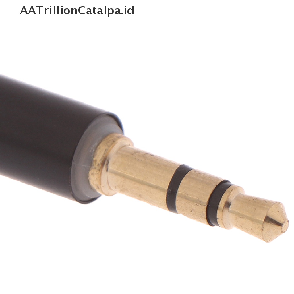 Aatrillioncatalpa 1pc Adapter Konverter Audio Stereo 3 Pole Male Ke 4 Pole 3 Ring Female 3.5mm