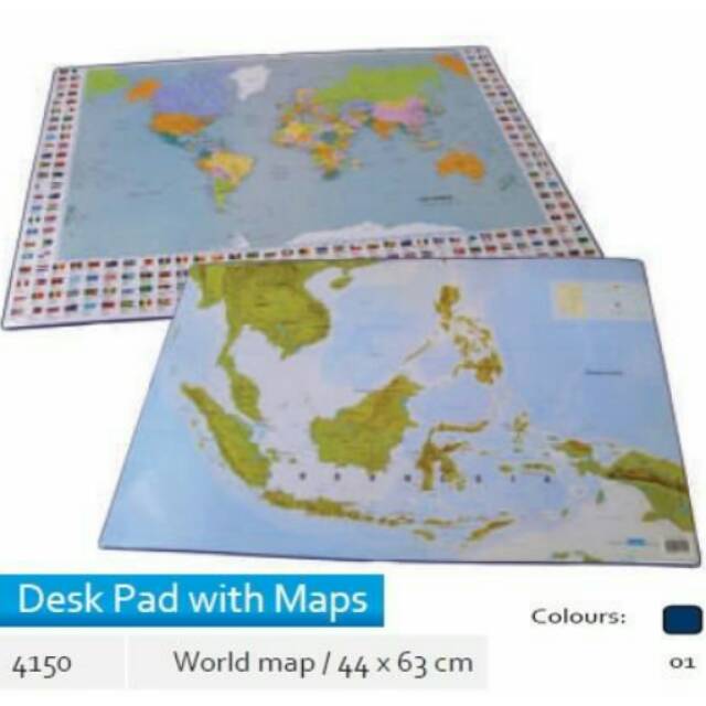 

alas meja /desk pad motif map