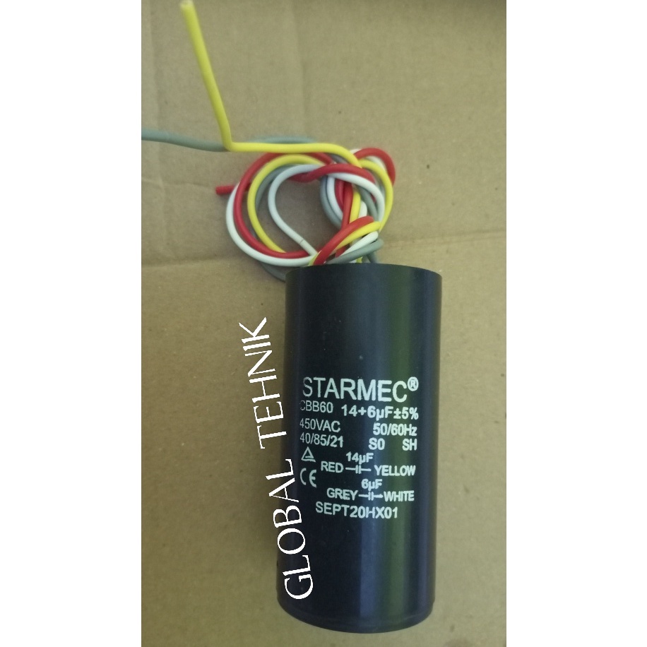 KAPASITOR CAPASITOR MESIN CUCI 2 TABUNG POLYTRON 14 KG PWM 1401G 1401R