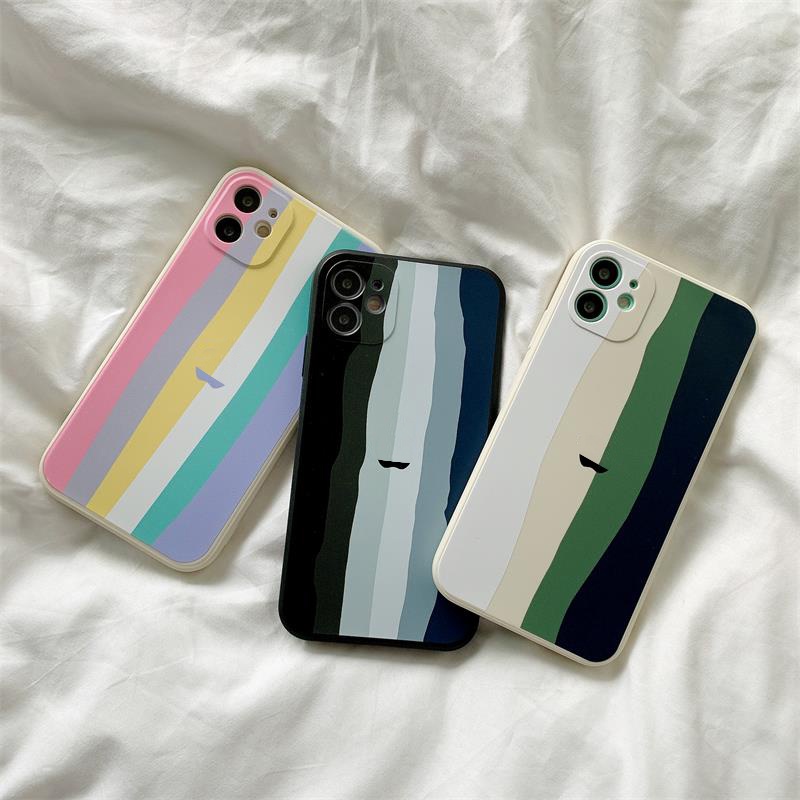 Casing Iphone 12 Pro Max 11 8plus 7plus 6 6s Plus 7 8 Se X Xr Xs Max 11pro Max Motif Pelangi-4