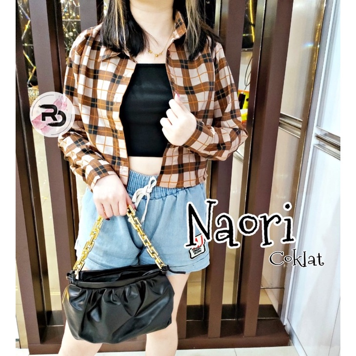 FC - KEMEJA NAORI CROP TOP BLOUSE / KEMEJA NAORI WANITA / NAORI OUTER CROP TOP