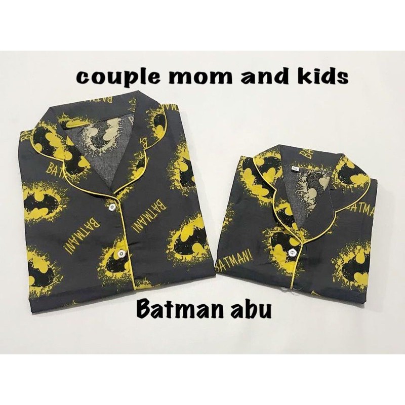 piyama BAT ABU dan NAVY Bisa couple pasangan mom kids and family