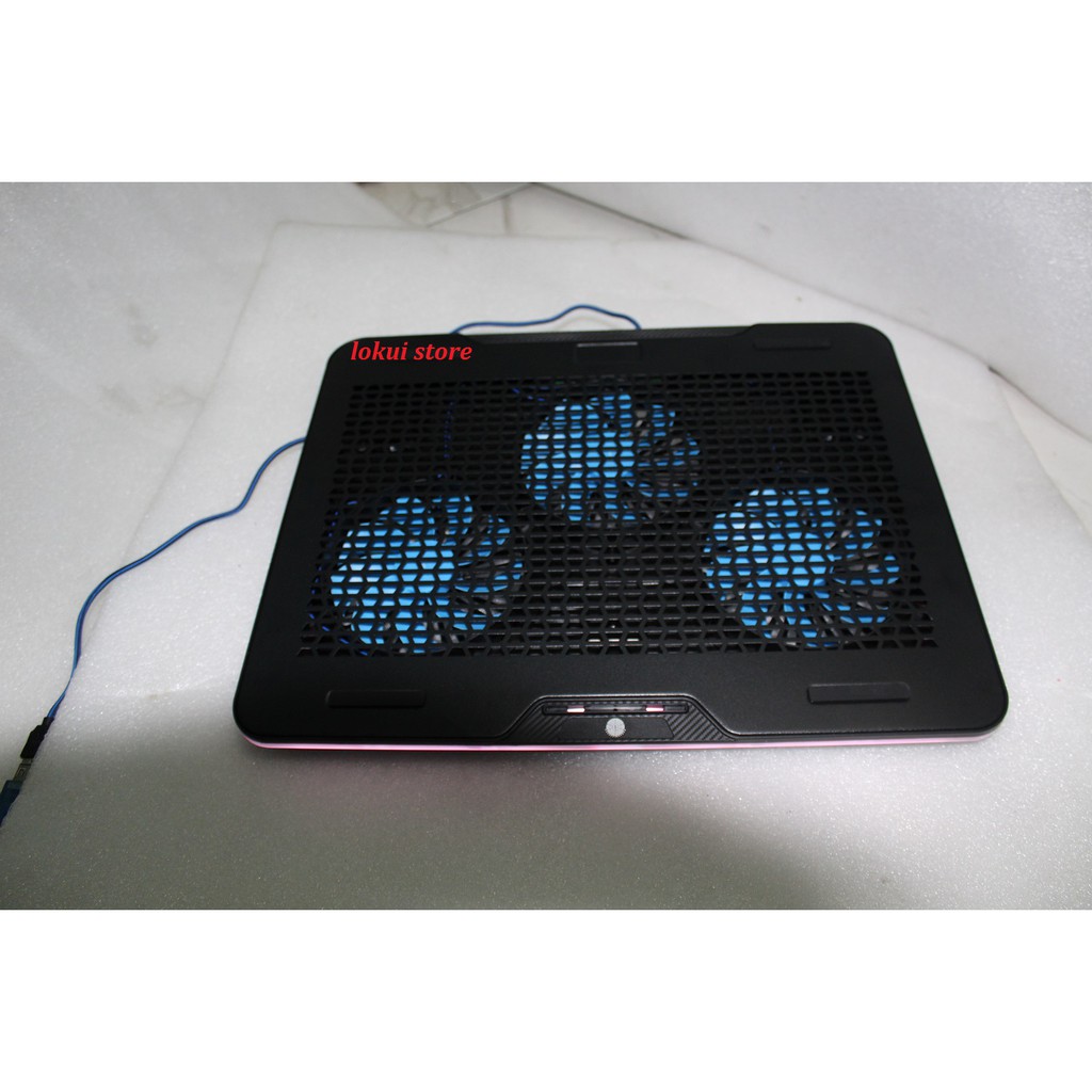 Gaming Notebook Cooler With RGB LED Lighting mirip DEEPCOOL 3 FAN RGB