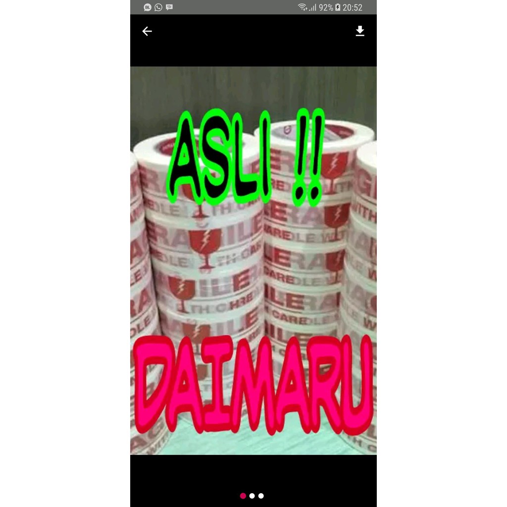 

Lakban Isolasi Fragile Daimaru Pecah Belah