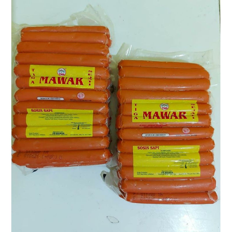 

Sosis Sapi tiga mawar 800gr isi 33