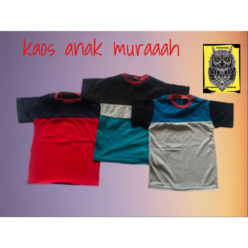 Kaos perca anak, kaos anak murah, kaos anak cewek, kaos anak cowok