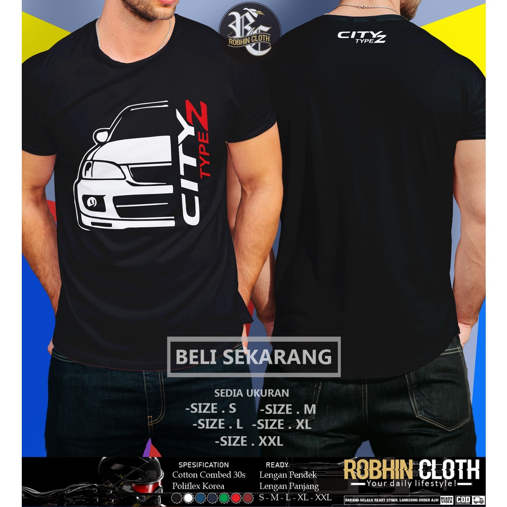 KAOS BAJU MOBIL HONDA CITY TYPE Z V2 OTOMOTIF