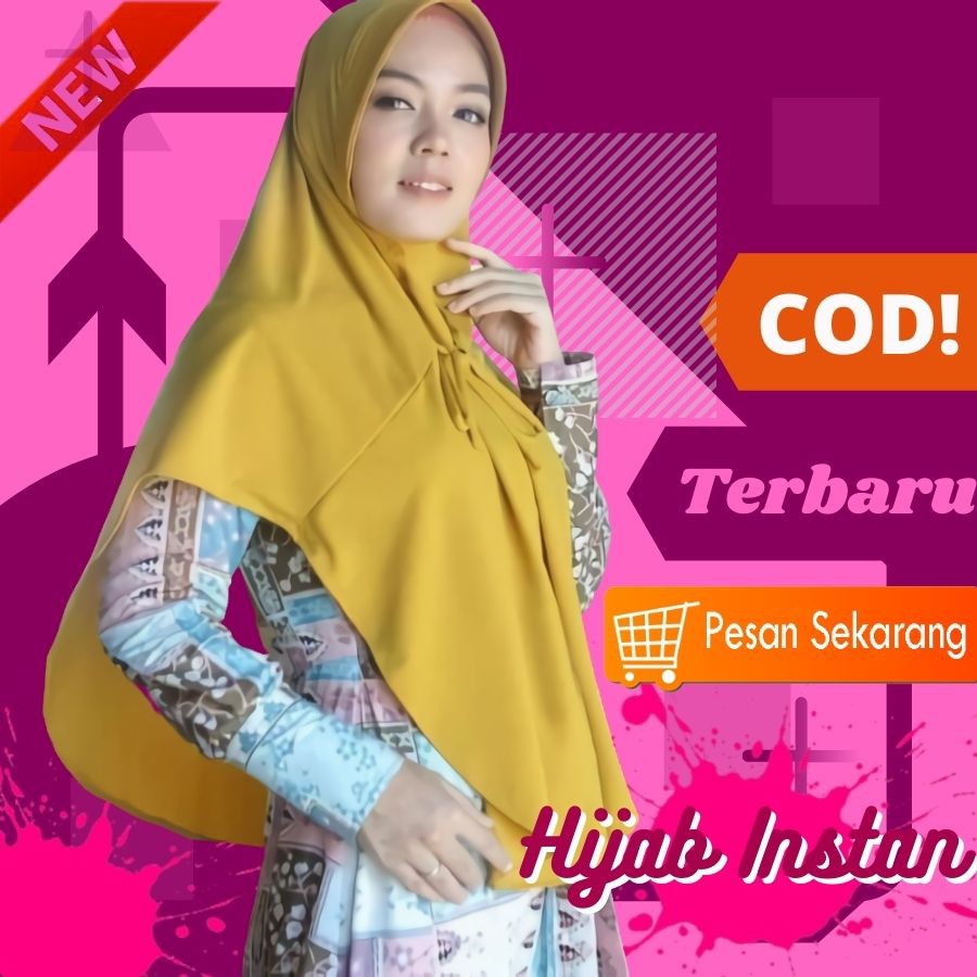 Hijab Jilbab Kerudung Khimar Syari Masker Instan Fashion Wanita Muslim Trendy Murah Kekinian Terbaru