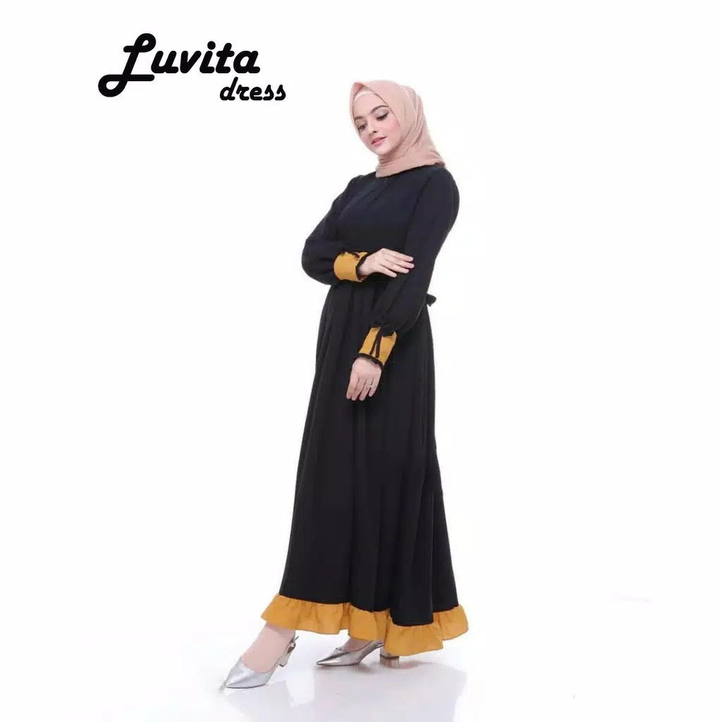 Disc 50% LUVITA DRESS - FLOTTILICIOUS / DRES MUSLIM / GAMIS MURAH / GAMIS MUSLIM / GROSIR BAJU ONLINE