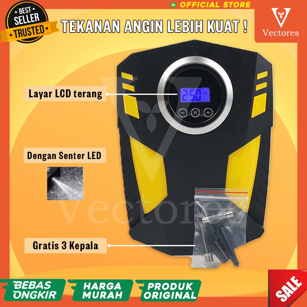 [ORIGINAL] Pompa Angin Ban Tyre Praktis Electric Elektrik Mobil Motor Truck Air Pump Inflator Kencang Premium Asli