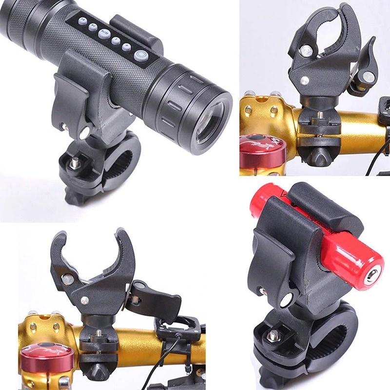 YGRETTE - Bike Bracket Quick Release Mount Holder for Flashlight SENTER HOLDER STANG SEPEDA BRAKET HANDLEBAR