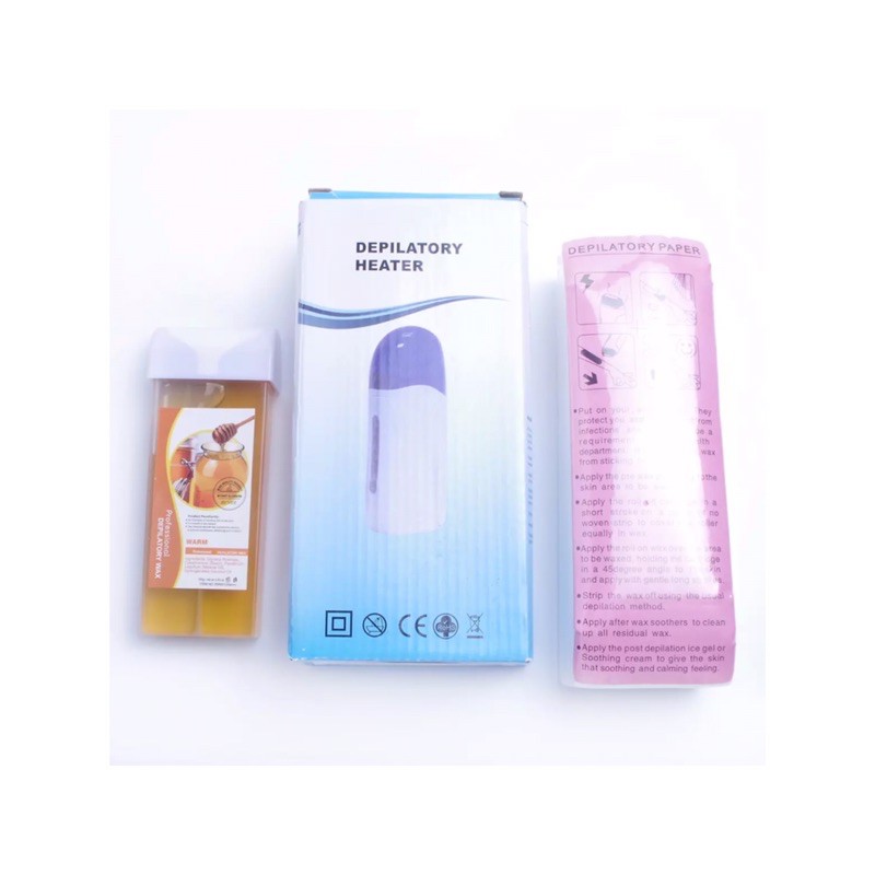 Alat kecantikan 3in1 set depilatory wax cabut bulu