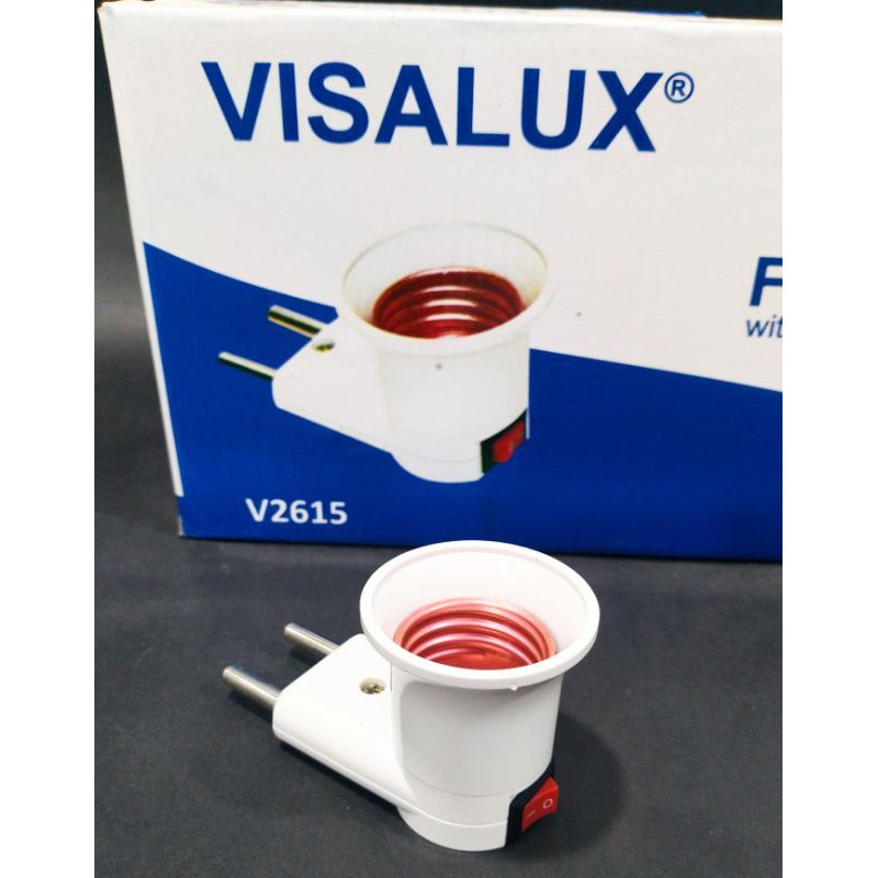 Fitting Colok Visalux + Tombol On/Off | VS-2615 / 4A~250V