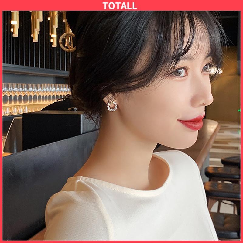 COD Fashion Korea Sepasang Anting Mutiara Garland Aksesoris Mode-Totall