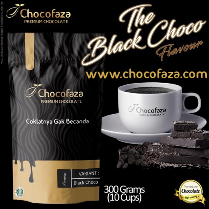 

Ready Stock Coklat Bubuk Premium Chocofaza Black Chocolate 300 Gr