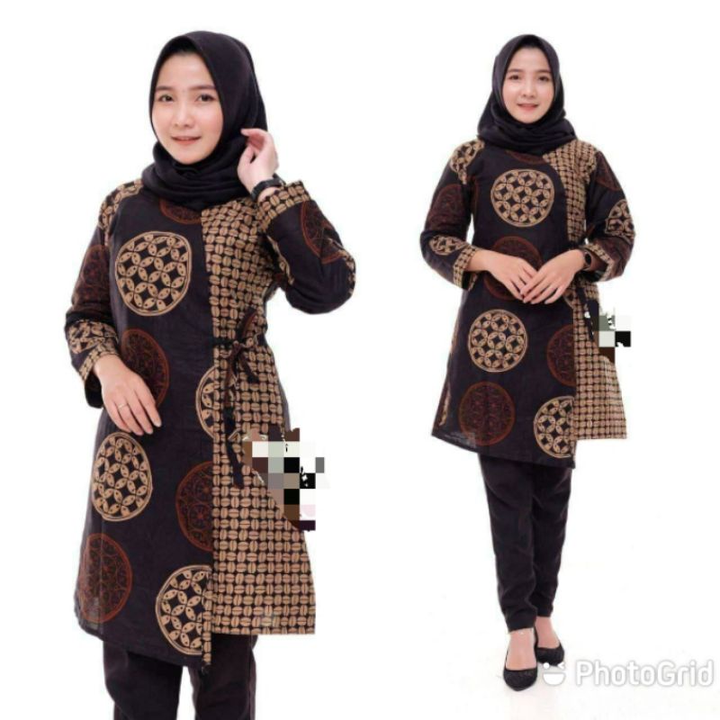 Tunik Batik 2021/ Tunik Modern/ Tunik Kimuno/ Atasan wanita/ Baju Muslim