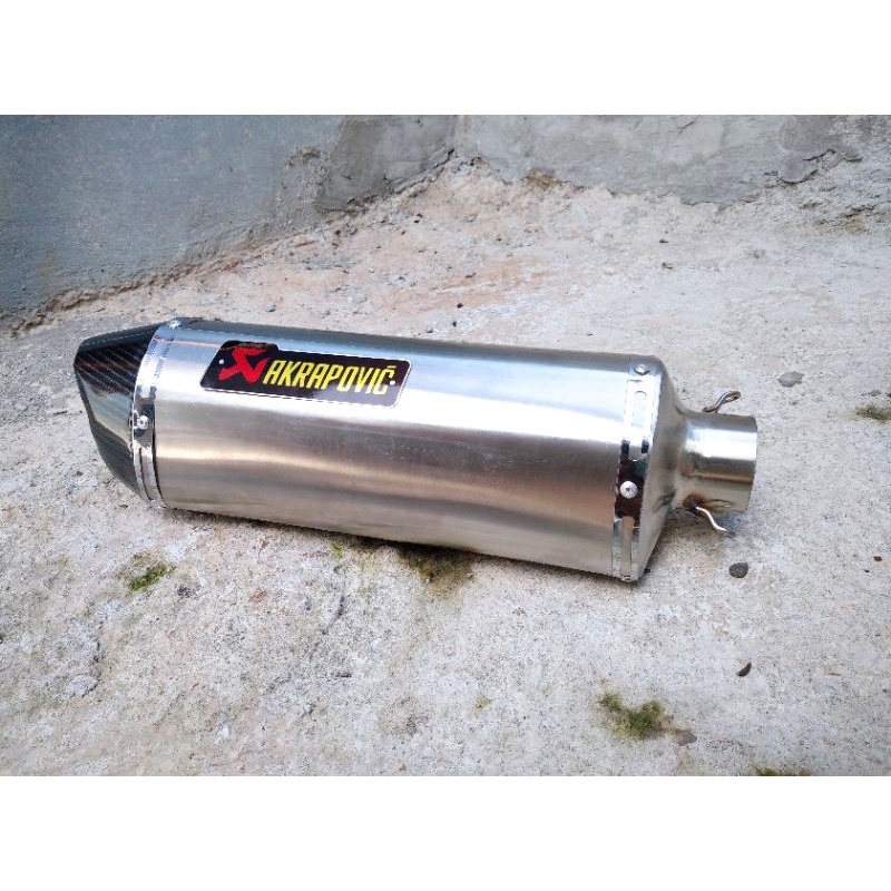 Knalpot racing akrapovic NMAX old/new  AEROX VARIO 125/150  PCX BEAT SCOOPY  fino XRIDE MIO LEXI DLL-3