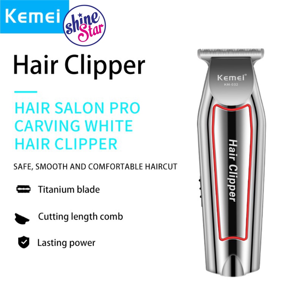 SHINE STAR - Hair Clipper Kemei Detailer KM-032 Mesin Cukur Rambut Kumis Jenggot Cordless