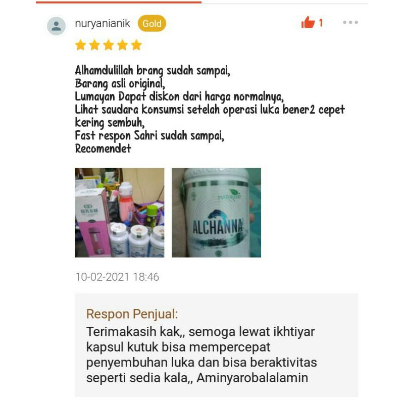 ALCHANNA ORIGINAL KAPSUL KUTUK BERKUALITAS KAPSUL EKSTRAK IKAN GABUS PREMIUM VIP ALBUMIN OBAT PASCA OPERASI CESAR SESAR GROSIR TERMURAH