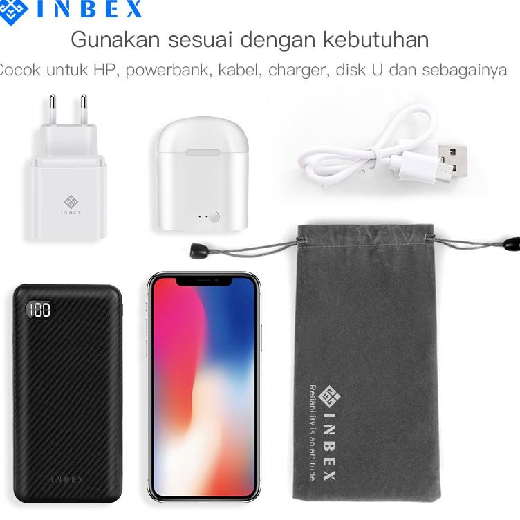 PIN.437 ▪ INBEX Earphone Cable Storage Bag Handphone Accessories Bag 10*20cm