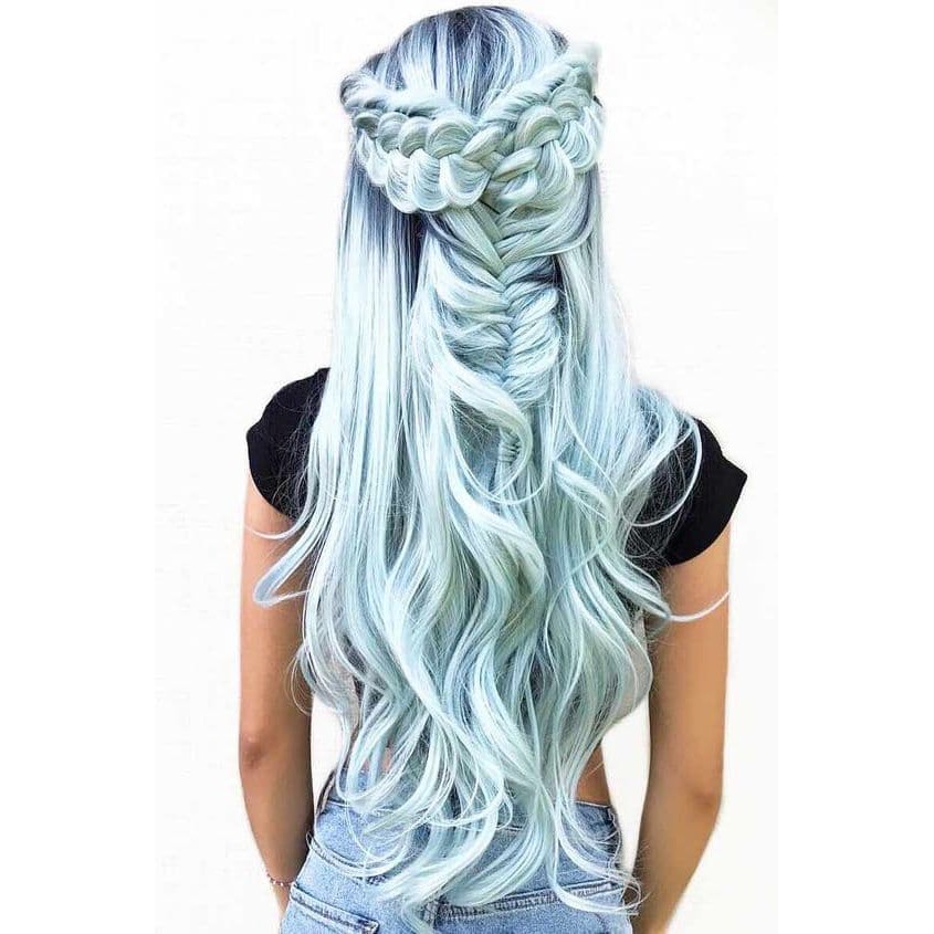 COLORE FRESCO BABY BLUE  CAT RAMBUT BIRU MUDA BAHAN DASAR AIR TANPA TAMBAHAN DEVELOPER