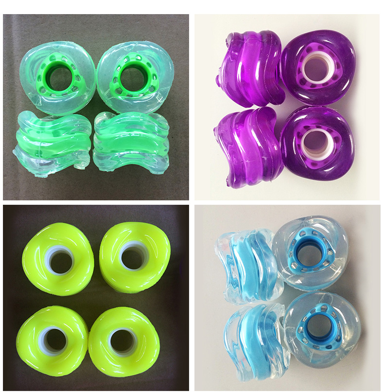 Roda skateboard Ukuran 60x45mm Bahan Kayu Transparan