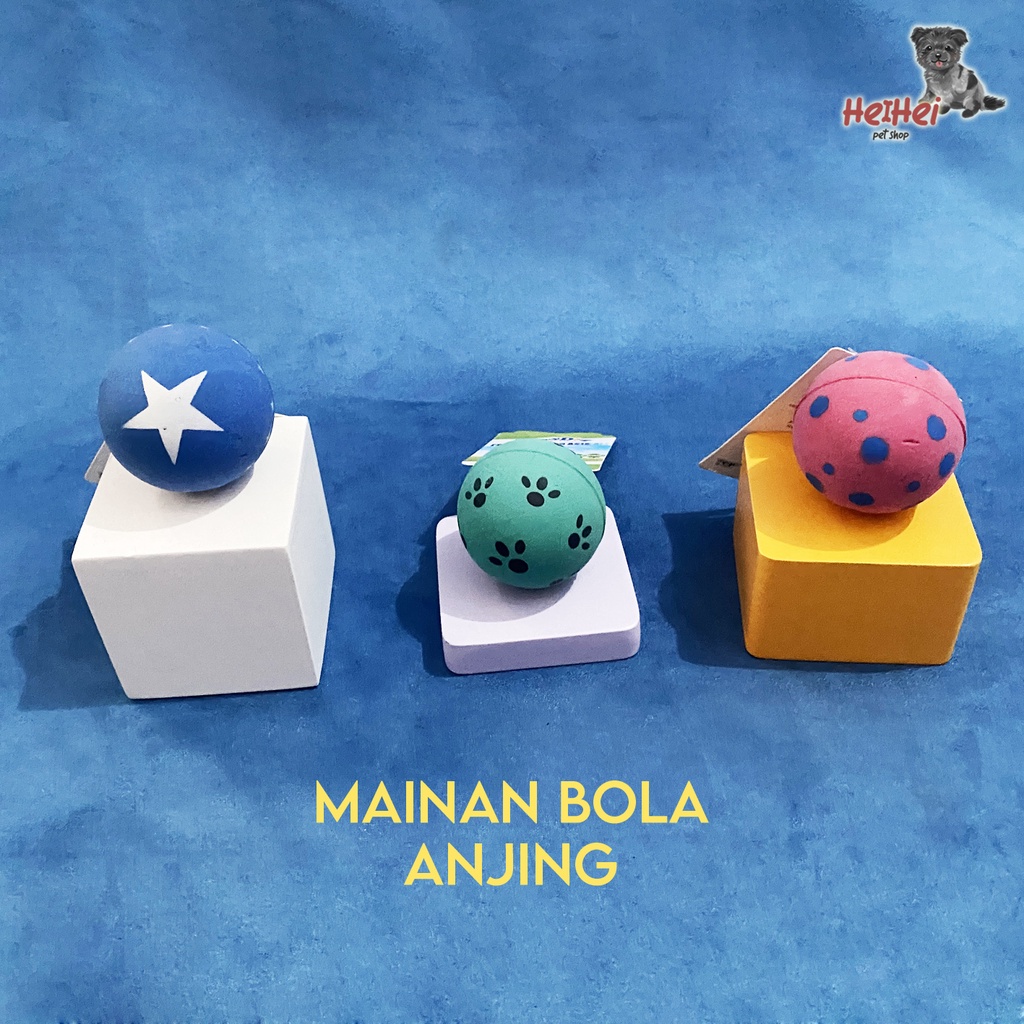 Mainan Bola Gigitan Anjing Kecil Karet Mantul / Interactive Ball Dog Toys