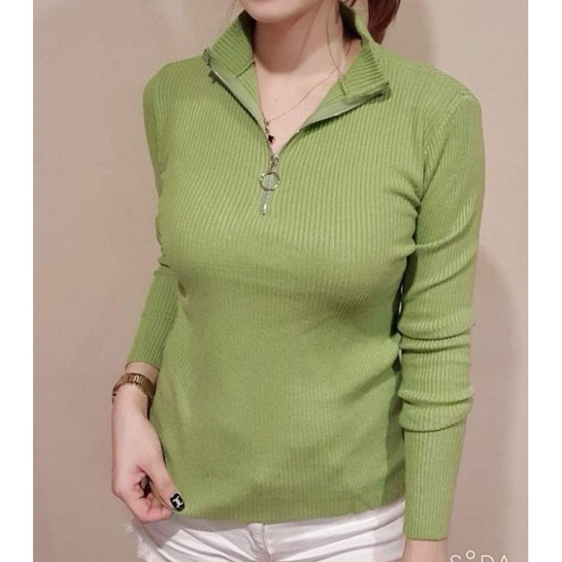 Atasan lengan panjang wanita  Giant basic bangkok bahan rajut strect premium