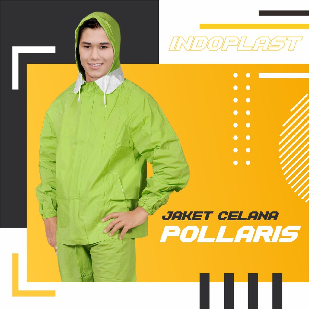 Jas Hujan POLARIS Indoplast POLLARIS Scotchlight Skotlet Dewasa Jaket Celana Mantel Polarris POLAR