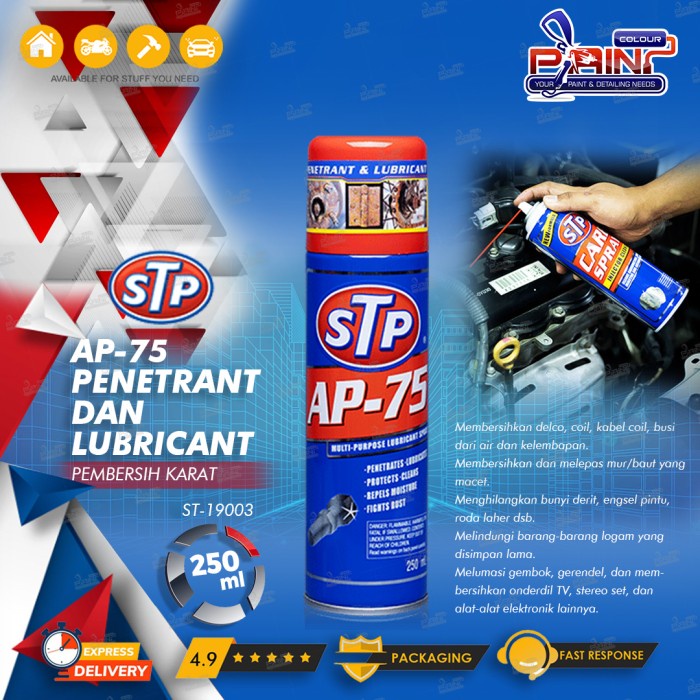 STP AP-75 Penetrant &amp; Lubricant Pelumas Anti Karat Logam Besi 250 ml