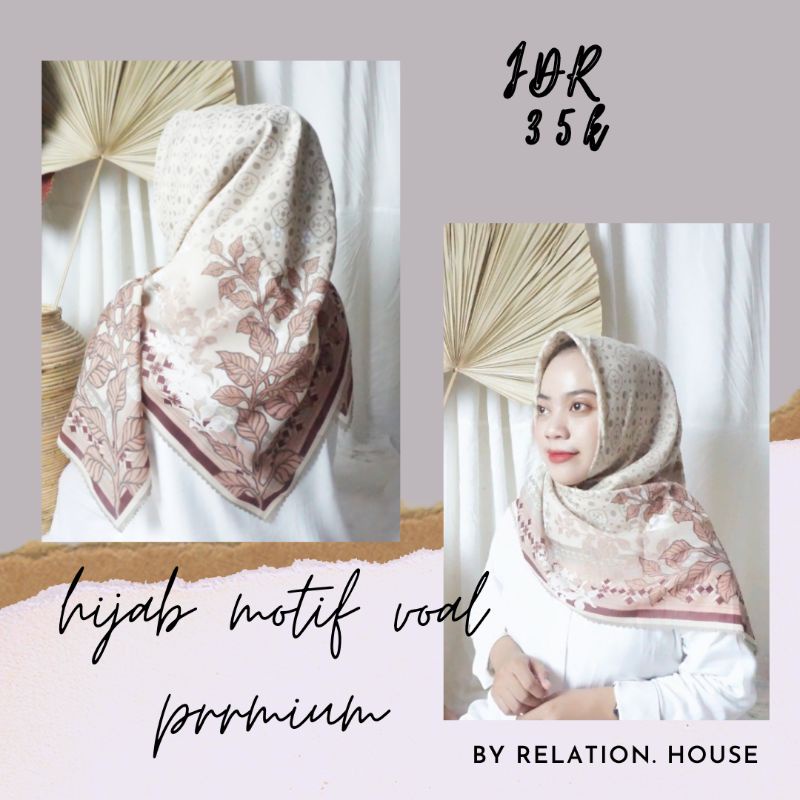 hijab segiempat voal premium