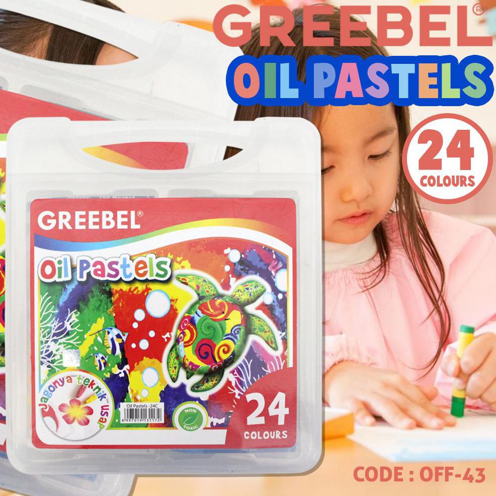 

GREEBEL 24 WARNA Crayon Oil Pastel Set 24 Color