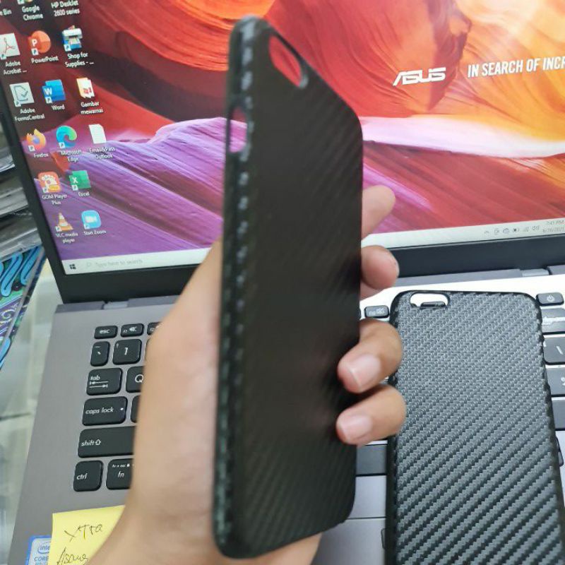 IPHONE 6S PLUS 6+ 6 PLUS CASE HARDCASE FULL CARBON PREMIUM HARD CASE KARBON