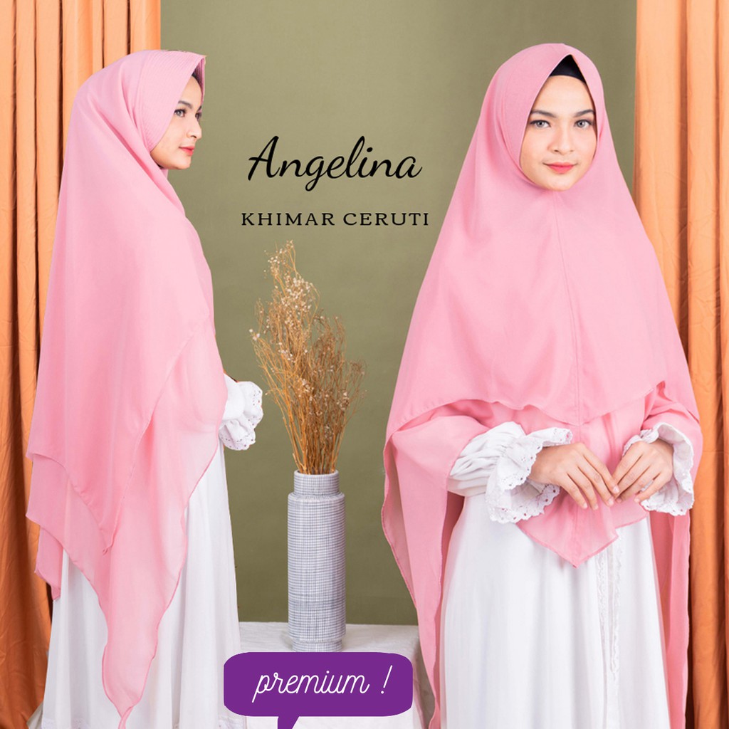 KHIMAR CERUTY 2 LAYER SAHLA JUMBO/HIJAB SYARI 2 LAYER CERUTY/KERUDUNG CERUTY 2 LAYER SAHLA JUMBO/HIJAB KHIMAR SYARI TERLARIS Angelina