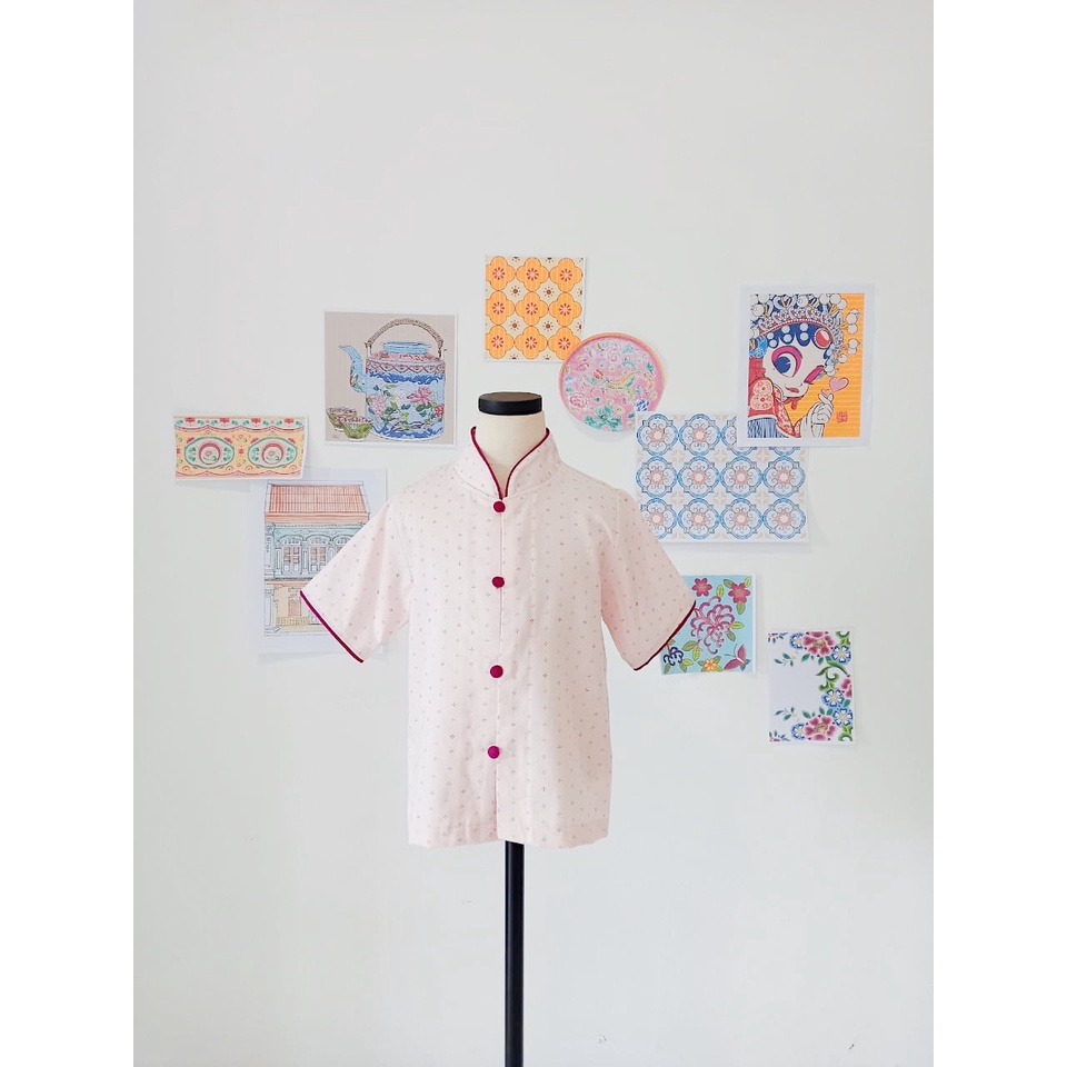 Hanlo Qipao Shirt Petal Tinydot - Kemeja Anak Pria