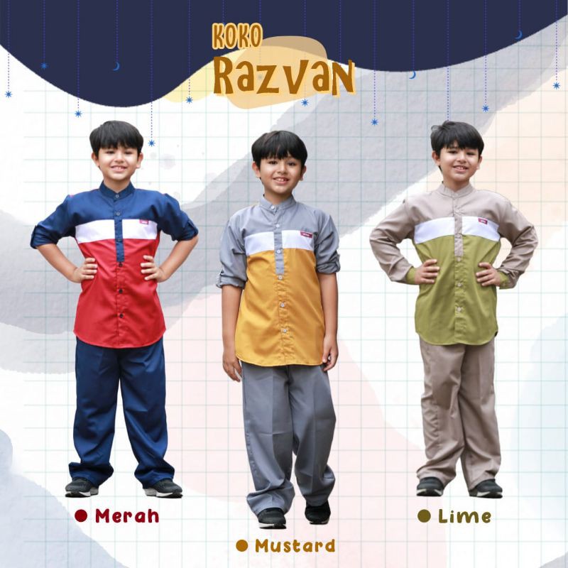 Harga (COD)PROMO STELAN KOKO RAZVAN/BAJU ANAK/KOKO ANAK /KOKO A2KIDS