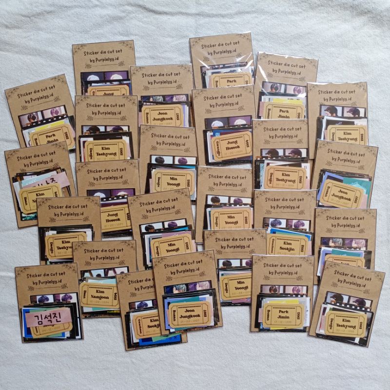 

(Isi 12 pcs) BTS Stiker Aesthetic | BTS Boyfie Stiker set die cut