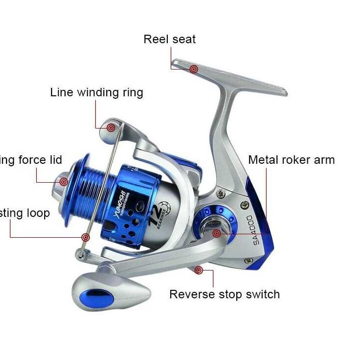 ♥ Reel Pancing Power Handle Mini Shimano Laut Daido Maguro Daiwa 1000 Murah Bahan Metal Fishing Reel