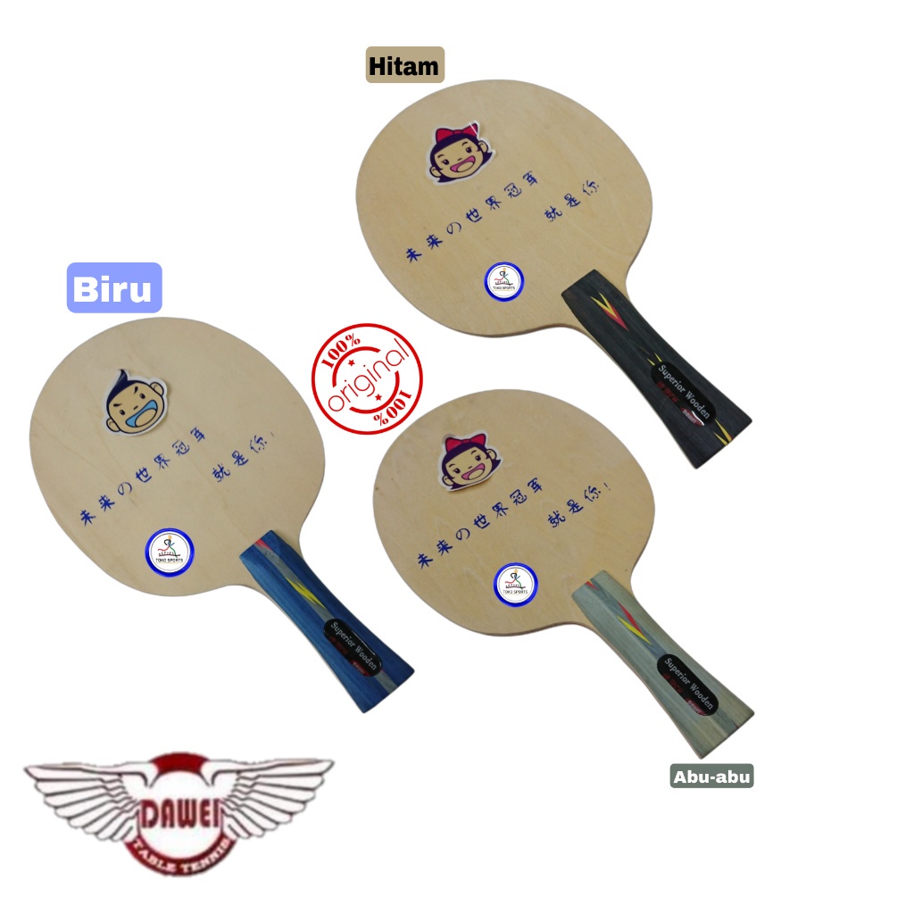 Kayu Bet Pingpong Dawei Superior Wooden Bat Tenis Meja