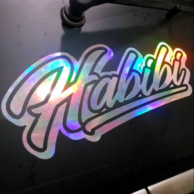 STIKER KACA CUTTING HOLOGRAM DEPAN MOBIL