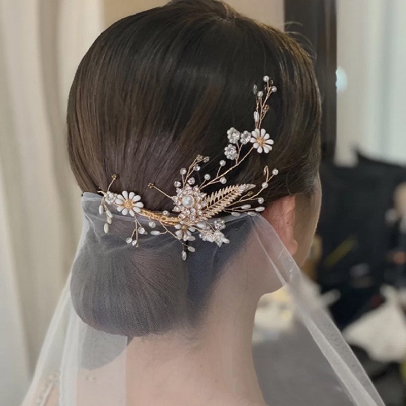 Jepit Rambut Desain Bunga Aster Kecil Handmade Gaya Simple Untuk Aksesoris Pengantin