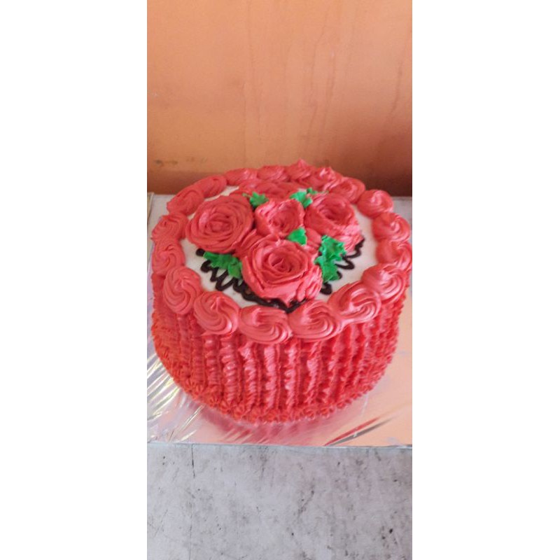 

tart bunga warna pink