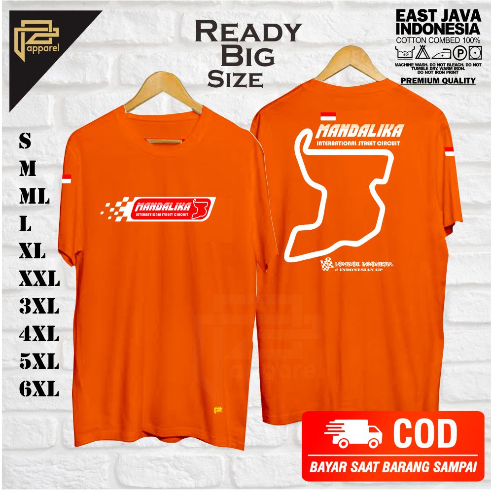 kaos MOTO GP MANDALIKA lombok indonesia terbaru bahan adem/big size/jumbo/kaos pria/moto gp